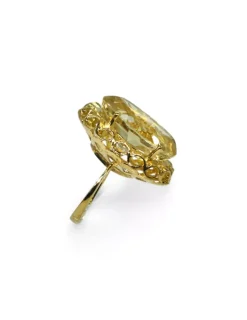 Cheap Anillo piedra oval en base calada oro 18k - T.13 Anillos De Oro|Anillos