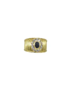 Cheap Anillo piedra ovalo y diamantes alrededor oro 18k - T.13 Anillos Con Brillantes|Anillos De Oro