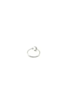 Outlet Anillo plata abierto circonita y media luna Anillos De Plata|Anillos