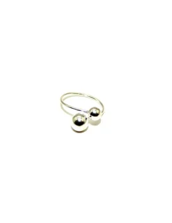 Best Anillo plata abierto dos bolas Anillos De Plata|Anillos