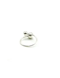 Best Anillo plata abierto dos bolas Anillos De Plata|Anillos