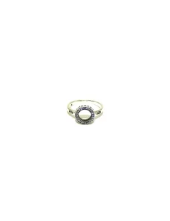 Sale Anillo plata círculo de circonitas y corazones en lateral Anillos De Plata|Anillos
