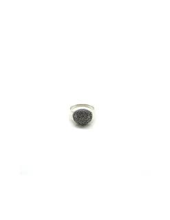 Online Anillo plata envejecida frontal media bola circonitas Anillos De Plata|Anillos