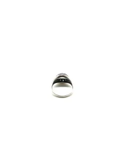Online Anillo plata envejecida frontal media bola circonitas Anillos De Plata|Anillos