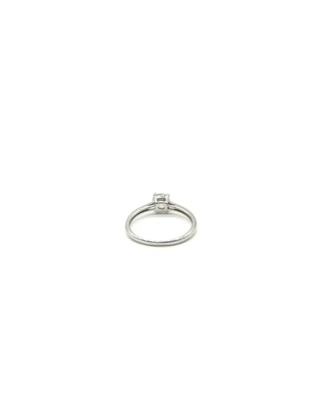Best Anillo plata liso con circonita 6 mm redonda en 4 garras solitario - T.17 Anillos De Plata|Anillos