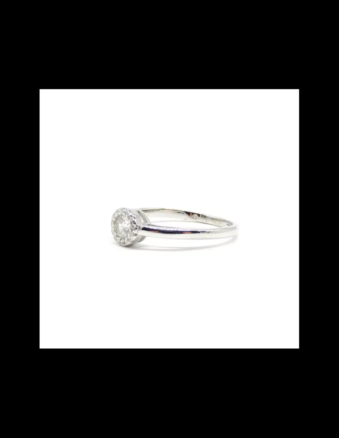 Online Anillo plata solitario chatón con circonitas alrededor - T.13 Anillos De Plata|Anillos