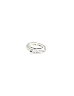 Online Anillo plata tres bandas ajustable circonitas Anillos De Plata|Anillos
