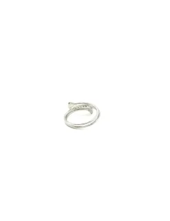 Online Anillo plata tres bandas ajustable circonitas Anillos De Plata|Anillos