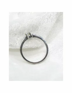 Outlet Anillo PLATINO 4 garras cuadrado diamante 0.10ct - T.14 Platino|Anillos Con Brillantes