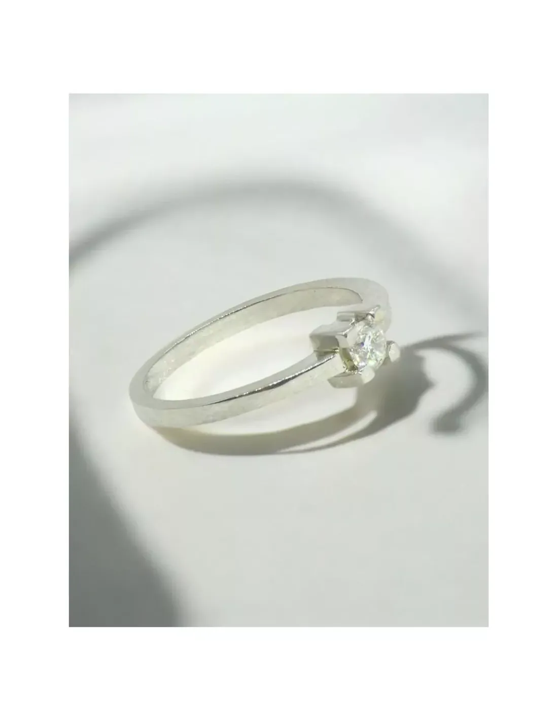 Best Anillo PLATINO 4 garras cuadrado brillante 0.20ct - T.15 Platino|Anillos Con Brillantes