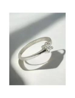 Best Anillo PLATINO 4 garras cuadrado brillante 0.20ct - T.15 Platino|Anillos Con Brillantes