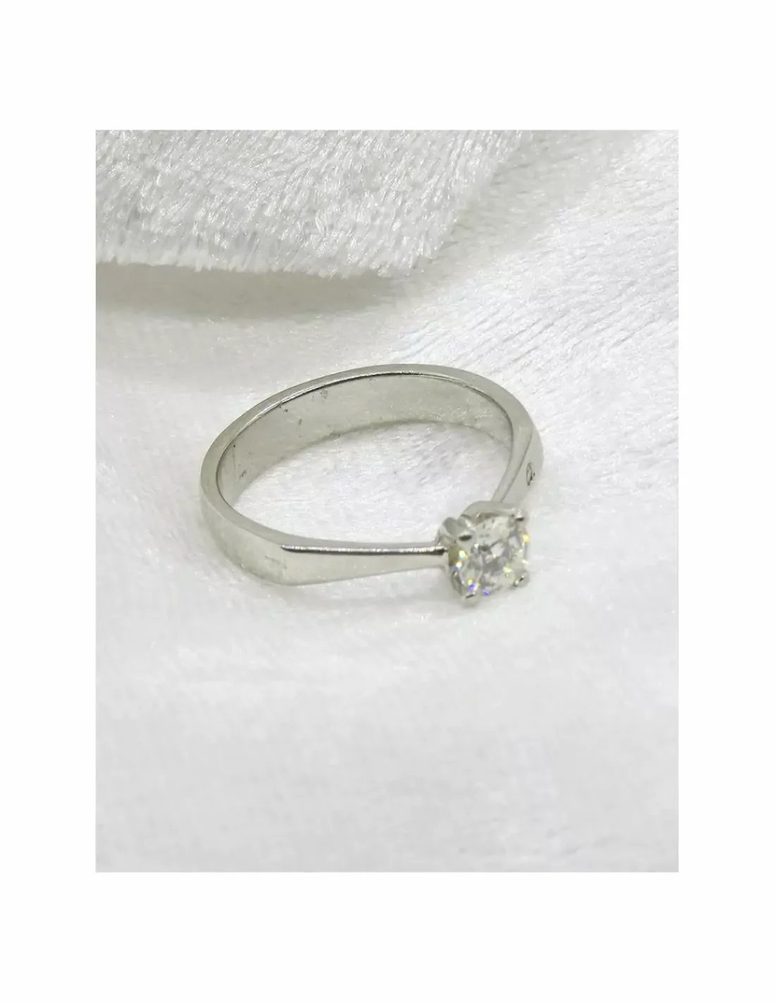 Hot Anillo PLATINO 4 garras diamante 0.40ct- T.14 Platino|Anillos Con Brillantes