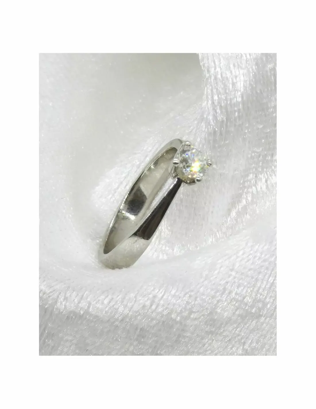 Hot Anillo PLATINO 4 garras diamante 0.40ct- T.14 Platino|Anillos Con Brillantes