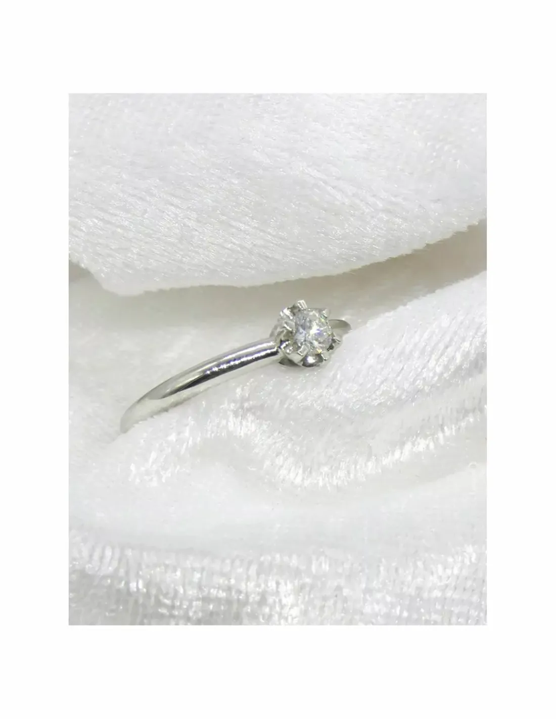 Best Sale Anillo PLATINO flor brillante 0.20ct - T.13 Platino|Anillos Con Brillantes