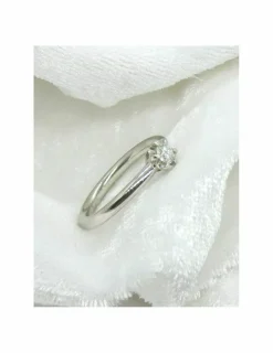 Best Sale Anillo PLATINO flor brillante 0.20ct - T.13 Platino|Anillos Con Brillantes