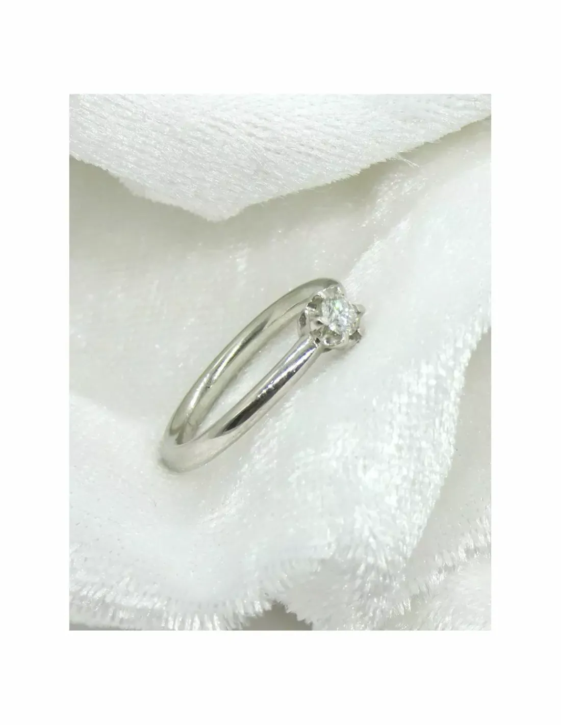 Best Sale Anillo PLATINO flor brillante 0.20ct - T.13 Platino|Anillos Con Brillantes