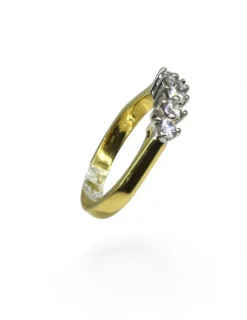 Sale Anillo quinteto en cuatro garras oro 18k - T. 16 Anillos De Oro|Anillos