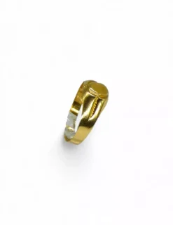 Store Anillo sello bebe ovalado líneas oro 18k - T.2 Sellos|Anillos De Oro