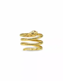 Outlet Anillo serpiente ojo rubí 18k - T.14 Anillos De Oro|Anillos