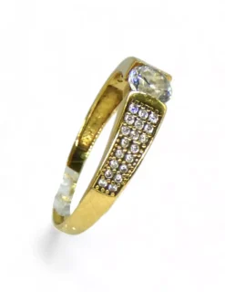 Shop Anillo solitario circonitas oro 18k - T.17 Anillos De Oro|Anillos