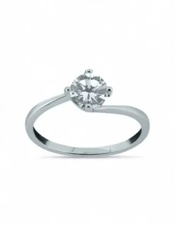 Online Anillo solitario circonita 7mm plata 925 rodio Anillos De Plata|Anillos