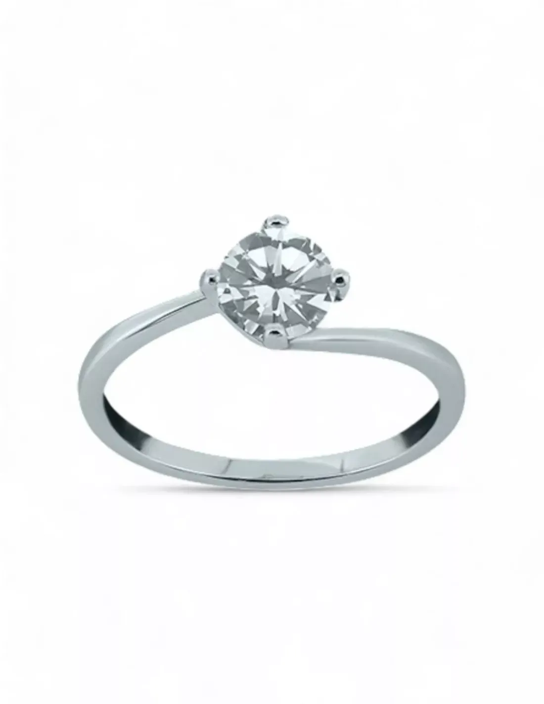 Online Anillo solitario circonita 7mm plata 925 rodio Anillos De Plata|Anillos