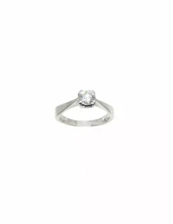 Online Anillo solitario con diamante cuatro garras oro blanco 18k - T.12 Anillos Con Brillantes|Anillos De Oro Blanco