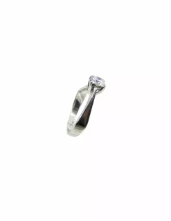 Online Anillo solitario con diamante cuatro garras oro blanco 18k - T.12 Anillos Con Brillantes|Anillos De Oro Blanco