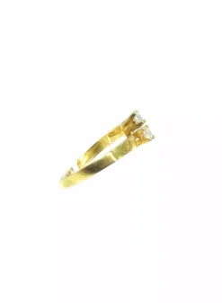 Clearance Anillo solitario con dos diamantes oro 18k - T.11 Anillos Con Brillantes|Anillos De Oro