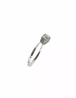 Flash Sale Anillo solitario ocho garras con diamante oro blanco 18k - T.24 Anillos De Oro Blanco|Anillos