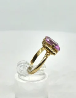 Cheap Anillo tallaje antiguo piedra cuadrada lila oro 18k - T. 16 Anillos De Oro|Anillos