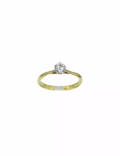 Online Anillo tipo solitario con circonita oro 18k - T.23 Anillos De Oro|Anillos