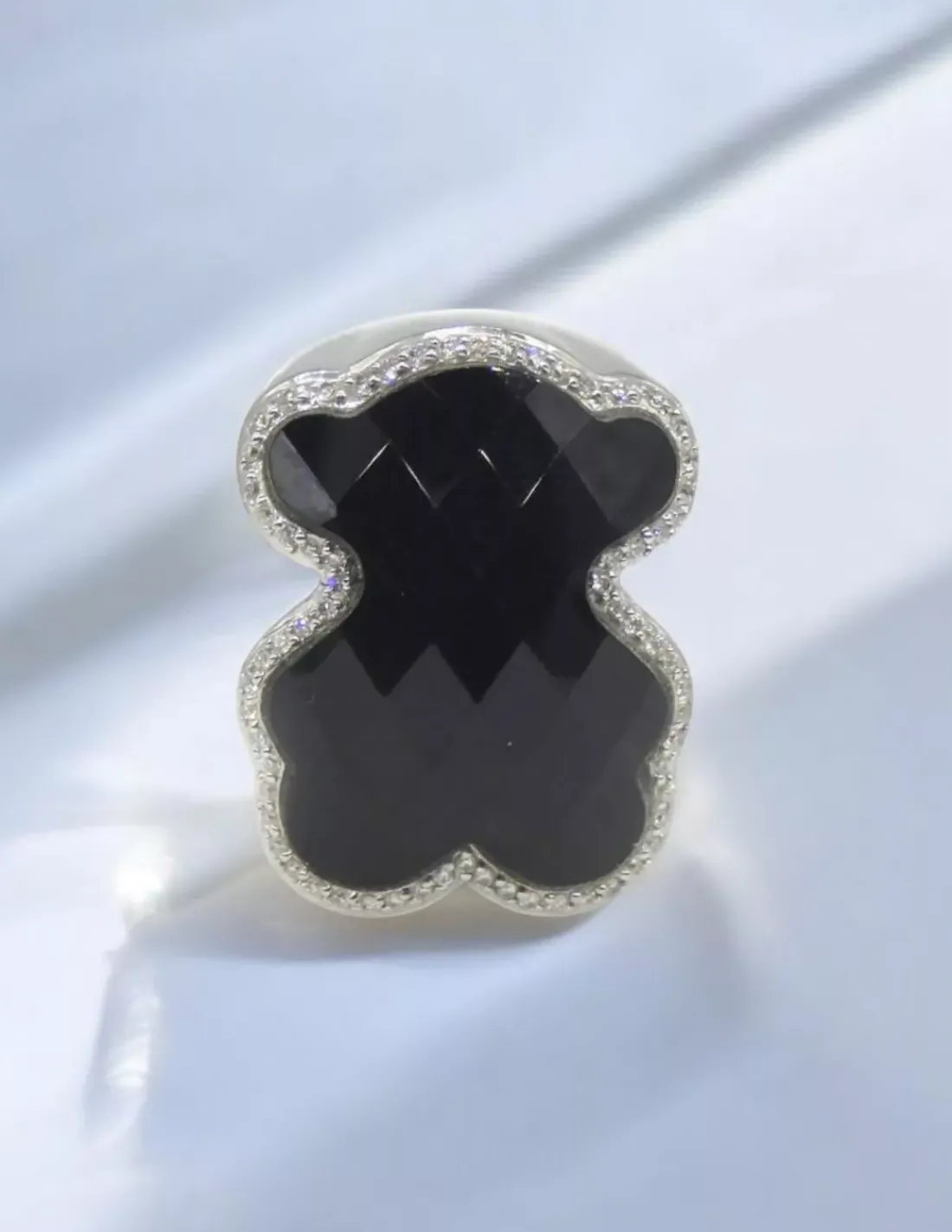 Discount Anillo TOUS color ónix y diamantes oro 18k - T.15 Anillos Con Brillantes|Pendientes Con Brillantes