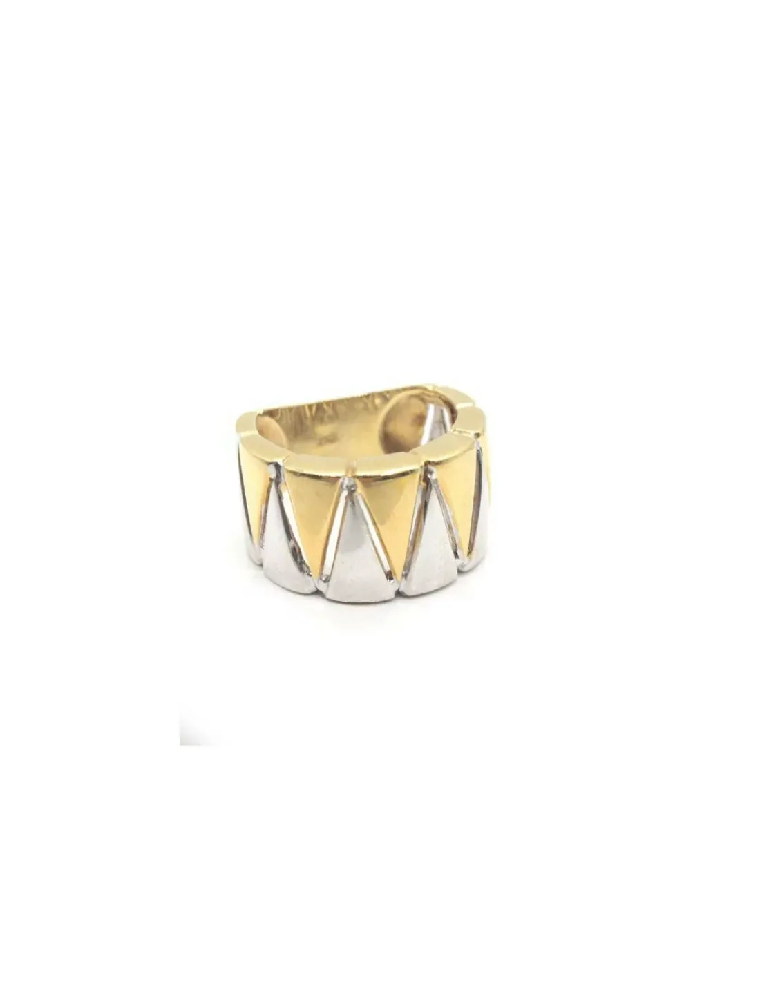 Flash Sale Anillo zigzag oro bicolor 18k - T.13 Anillos De Oro|Anillos