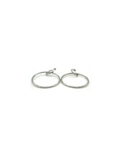 Best Sale Argolla presión con aro colgante plata rodiada - 47mm Aros De Plata