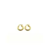 Flash Sale Argollas rizadas plata dorada - 16 mm Aros De Plata
