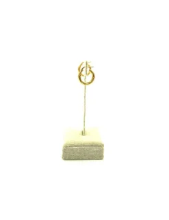 Flash Sale Argollas rizadas plata dorada - 16 mm Aros De Plata