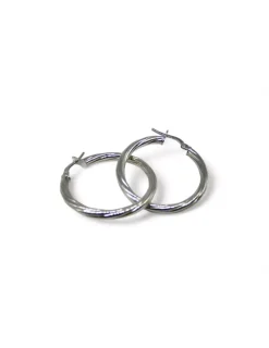 Hot Aro tubo rizado 3x25mm plata 925 Aros De Plata|Aros De Oro