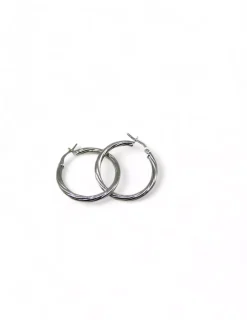 Hot Aro tubo rizado 3x25mm plata 925 Aros De Plata|Aros De Oro