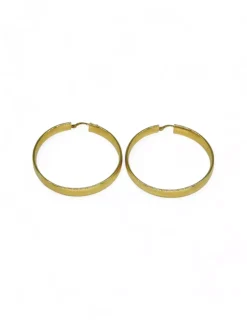 Store Aros lisos planos oro 18k Aros De Oro|Pendientes De Oro