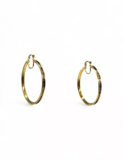 New Aros piedras multicolor oro 18k Aros De Oro