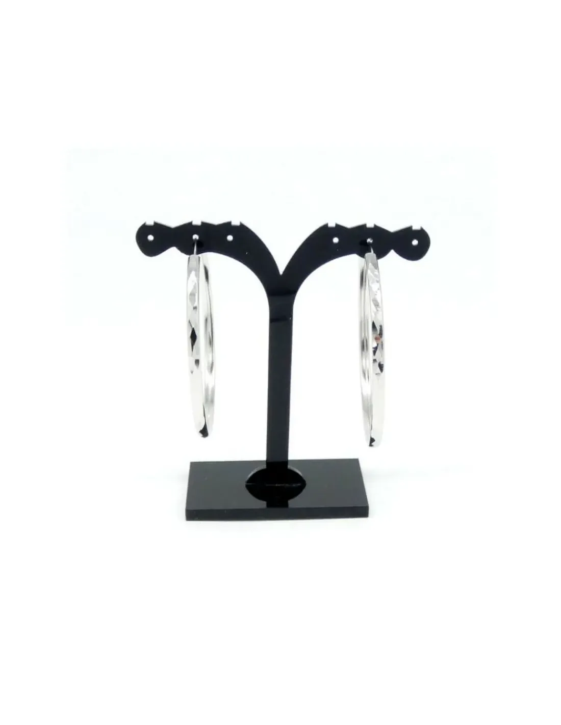 Cheap Aros plata de Ley rodiados tallados - 55mm Aros De Plata