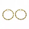 Sale Aros rizados brillo y mate oro 18k Aros De Oro