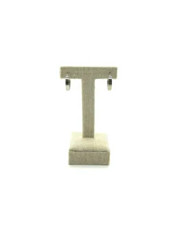 Cheap Aros tubo cuadrado plata 19 mm Aros De Plata