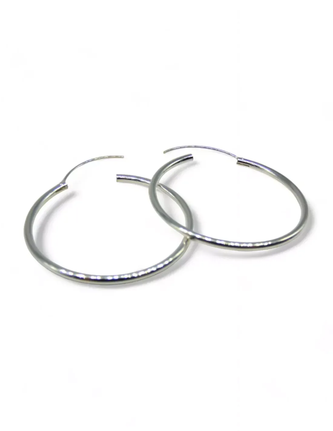Flash Sale Aros tubo plata 925 - 40x2mm Aros De Plata