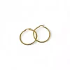 New Aros tubo plata 925 chapada oro - 2x34mm cierre omega Aros De Plata