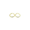 Outlet Aros tubo triangular plata chapada oro - 35 mm Aros De Plata