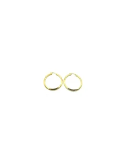 Outlet Aros tubo triangular plata chapada oro - 35 mm Aros De Plata