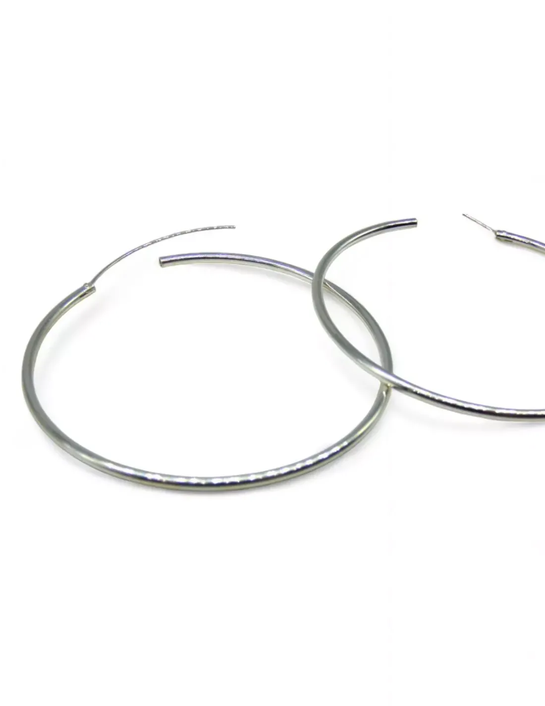 New Aros tubo 60x2mm plata 925 Aros De Plata