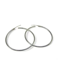 Best Sale Aros tubo 50x2mm plata 925 Aros De Plata